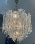 Mazzega Carlo Nason Ice Glass Chandelier