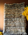Brown Blond Fluffy Rug