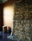 Brown Blond Fluffy Rug