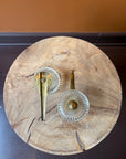 Murano Glass & Brass Curtain Rods